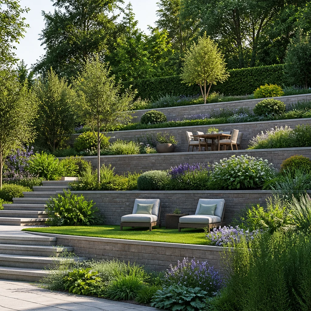 Террасы: сколько ярусов и какой ширины